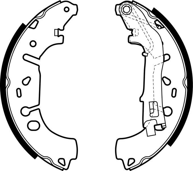 ARKA PABUÇ BALATA FIAT FIORINO 09> GRANDE PUNTO 05>13 LİNEA 07> PUNTO EVO 09>12 PUNTO 12> CITRO N NEMO 09> PEUGEOT BIPPER 08> OPEL CORSA D 09>14 CORSA E 14> ADAM 12> 228x42
