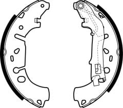 ARKA PABUÇ BALATA FIAT FIORINO 09> GRANDE PUNTO 05>13 LİNEA 07> PUNTO EVO 09>12 PUNTO 12> CITRO N NEMO 09> PEUGEOT BIPPER 08> OPEL CORSA D 09>14 CORSA E 14> ADAM 12> 228x42