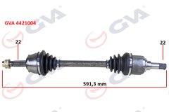 KOMPLE AKS SOL PALIO 1.2-1.4-1.6 16V AKS LALE Lİ 591mm