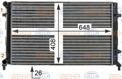 RADYATÖR GOLF 5-CADDY 3-JETTA 3-PASSAT-TOURAN-A3-LEON-OCTAVIA AC KLİMASIZ MEK OTOM 650x396x25