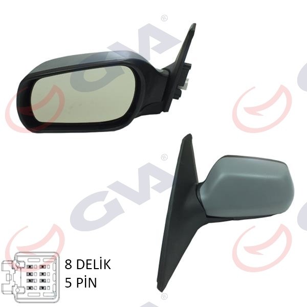 DIŞ DİKİZ AYNASI SOL MAZDA 3 03 ELEKTRİKLİ ISITMALI ASTARLI KONVEKS 5 FİŞ VM-324EHPL