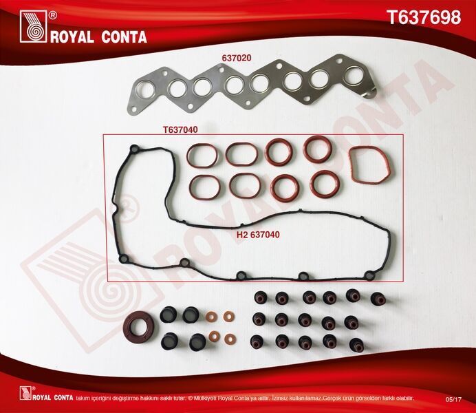 ÜST TAKIM CONTA REINZ KEÇELİ S LASTİ SİLİNDİR KAPAK CONTASI SİZ C4-C5 04 C8-JUMPY-MONDEO-C30-S40 2 07 2.0HDI