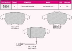 ÖN BALATA FİŞLİ CADDY 3 04 GOLF 4 5 VI 97 JETTA PASSAT 05 POLO 09 OCTAVIA 04