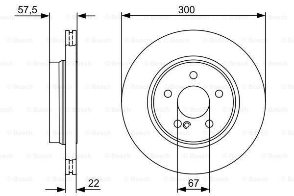 FREN DISKI ARKA MERCEDES W204 S204 C207 A207