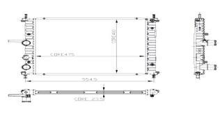 RADYATÖR BRAVO-BRAVA-MAREA 1.2-1.4-1.6 6V AC MEK 475x414.5x34 1 SIRA ALB SİSTEM