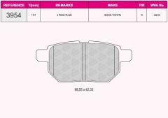 ARKA BALATA AURIS-COROLLA 1.4-1.6 VVTI 07-10 1.4D-4D-1.6 13 YARIS 1.0 VVTİ 06 1.8 VVTİ 07