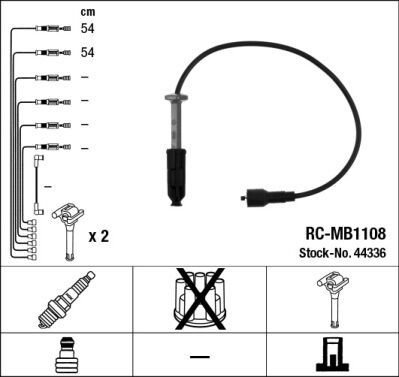 ATESLEME KABLOSU SETI 2 LI MERCEDES M111 W202 S202 C208 A208 W210