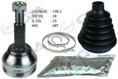 AKS KAFASI DIŞ ÖN TRANSİT V347 2.2-2.4 TDCİ 06- ABS Lİ 48DİŞ İNCE MİL 28x29x60 198.5mm