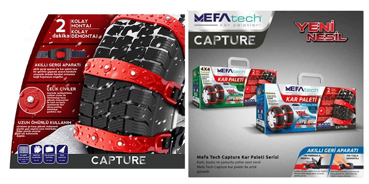 KAR PALETİ CAPTURE MODEL LARGE 165 ve 225 EBAT ARASI LASTİKLER İÇİN