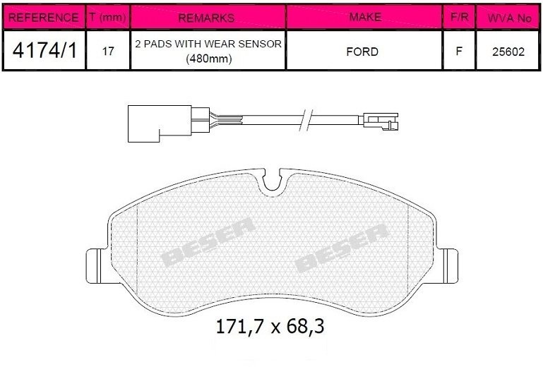 ÖN BALATA FORD TOURNEO CUSTOM-TRANSIT CUSTOM 2.2 TDCI 12 FİŞLİ