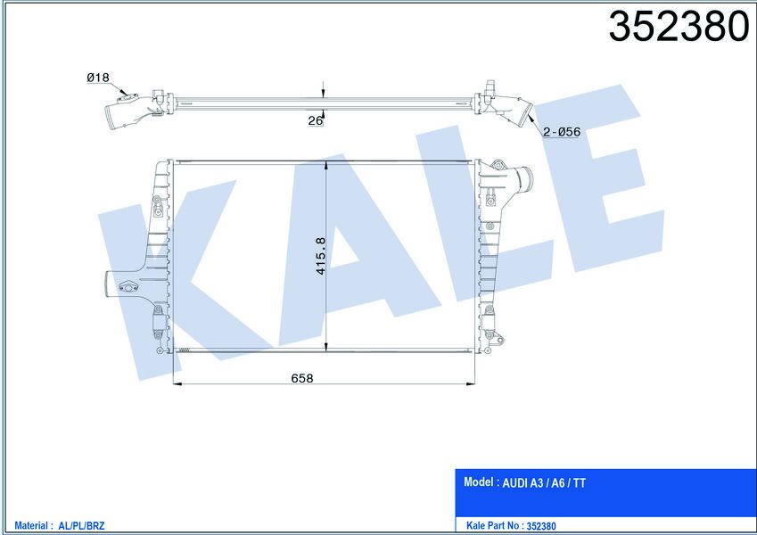 İNTERCOOLER A3-A6-TT2.5 TDI 01 04