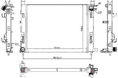 RADYATÖR CLIO 4-LOGAN 2-DOKKER-LODGY 1.5 DCİ 26mm BRAZING