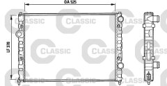 x RADYATÖR CLASSIC PASSAT 1.6-1.8-2.0 90-97 MEK 377.5x525x34