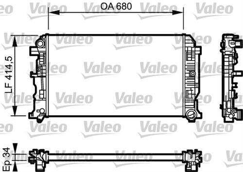 RADYATÖR SPRINTER 06 CRAFTER 06 2.5TDI AC KLİMASIZ MEK 680x414.5x34