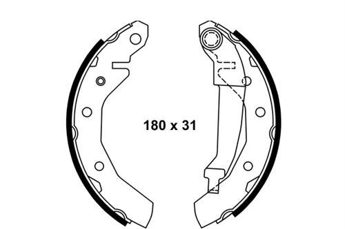 x ARKA PABUÇ BALATA MATIZ 0.8 05 1.0 05 SPARK 0.8 05 1.0 05-10 1.2 10 180x31