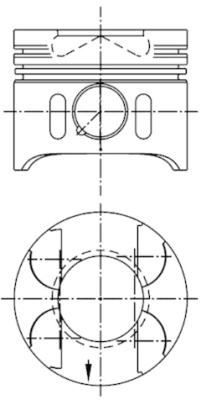 PISTON SEGMAN STANDART 88.00mm MERCEDES OM611 OM612 OM613 W203 W210 W163 W220 W638 B901 B905 Euro 3