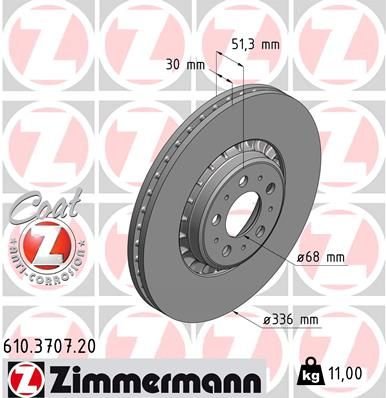 ÖN FREN AYNASI ADET VOLVO XC90 2.5T-D5-T6 2002-2010 17 JANT 336x30x5DLxHAVALI 986479202-DF4340S