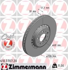 ÖN FREN AYNASI ADET VOLVO XC90 2.5T-D5-T6 2002-2010 17 JANT 336x30x5DLxHAVALI 986479202-DF4340S
