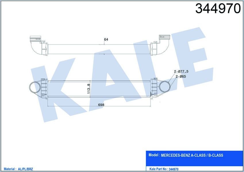 TURBOSARJ RADYATORU MERCEDES W169 W245