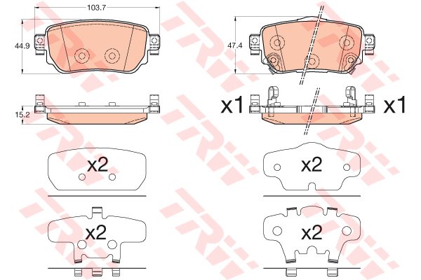 ARKA FREN BALATA RENAULT KADJAR 15 KOLEOS 2 18 / NISSAN QASHQAI 1.6L Dci R9M dizel 11- / X-TRAIL 1.6L Dci T32 12-
