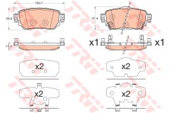 ARKA FREN BALATA RENAULT KADJAR 15 KOLEOS 2 18 / NISSAN QASHQAI 1.6L Dci R9M dizel 11- / X-TRAIL 1.6L Dci T32 12-