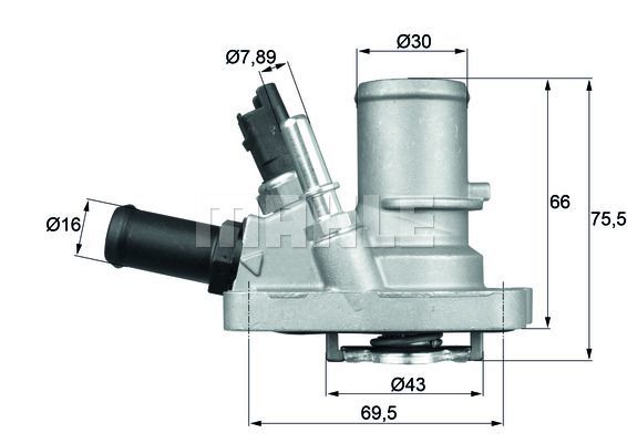 TERMOSTAT KOMPLE G1006.88 ALBEA-DOBLO-LINEA-PUNTO-IDEA-BRAVO-500- 1.4 BNZ Lİ MÜŞR LÜ 88C