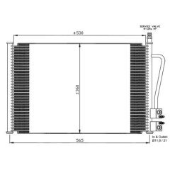KLİMA KONDENSERİ FIESTA-FUSION DİZEL-BENZİNLİ 02-08 580x361x16