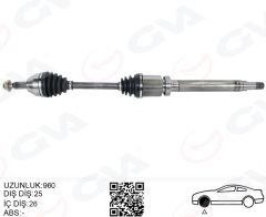 ÖN AKS KOMPLE SAĞ TRANSIT CONNECT 1.8 TDCI 02>14 75-90-110PS 960mm