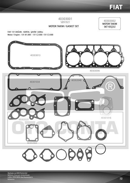 MOTOR TAKIM CONTASI M131 DKŞ 1600 KEÇESİZ LPG Lİ SİLİNDİR KAPAK CONTASI ÖZEL TAKVİYELİ 1.60mm
