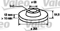 ARKA FREN AYNASI VOLVO S60 01-10 S70 01-05 S80 98-06 XC70 00-07 288x12x5DL
