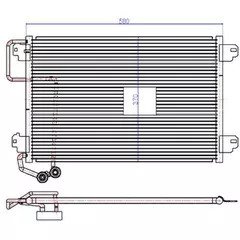KLİMA KONDENSERİ CADDY 3-TOURAN 03-09 1.4-1.6-1.9-2.0TDI 580x451x16