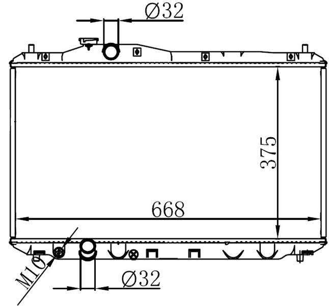 RADYATÖR BRAZİNG CIVIC 12 373x668x16 MEK.
