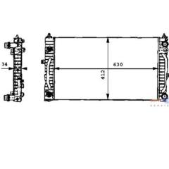 RADYATÖR PASSAT 96-00 A4 95-01 A6 00-05 ADP-AHL-ANA-ARM AC KLİMASIZ MEK OTOM 630x412x34