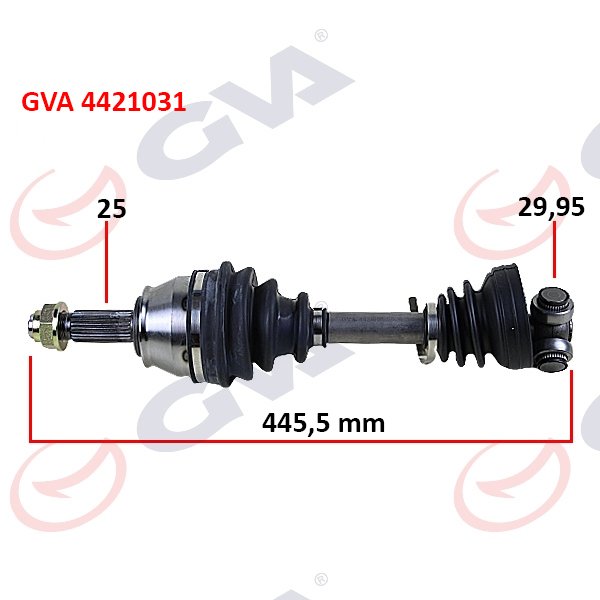KOMPLE AKS SOL PALIO-ALBEA-DOBLO 1.3 MTJ 06 KISA TİP 445mm