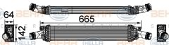 TURBO RADYATÖRÜ INTERCOOLER A4-A5 1.8 TFSI-2.0 TFSI 07 A6 1.8TFSI-2.0TFSI 11 665x142x64
