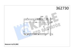 RADYATÖR KIA CERATO 1.5CRDI 05 MT BRAZING 375X668X26 SU RADYATÖRÜ