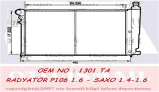 X RADYATÖR 106 96 SAXO 96-03 1.4-1.6 AC MEK 390x322x23