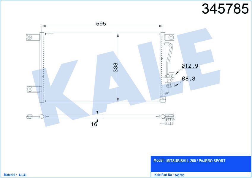 KONDENSER AL/AL L 200-PAJERO SPORT