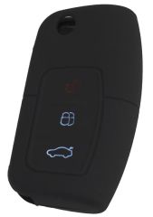 KONTAK ANAHTAR KUMANDA KORUYUCU KILIF SİLİKON 3 TUŞ SİYAH FORD FOCUS 2-FIESTA-X MAX
