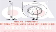 ÖN FREN DİSKİ RENAULT LAGUNA 2 01>07 280x21.8 HAVALI 5 DELİK