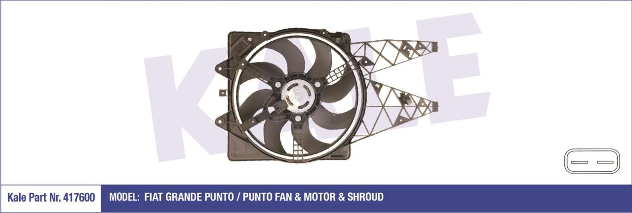 FAN MOTORU DAVLUMBAZLI FIAT GRANDE PUNTO 1.3D 05 450W-405mm