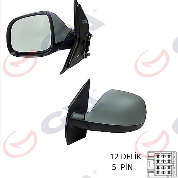 DIŞ DİKİZ AYNASI SOL TRANSPORTER T6 CARAVELLE 10 ELEKTRİKLİ ISITMALI ASTARLI ASFERİK 5 FİŞ VM-6196EHPAL