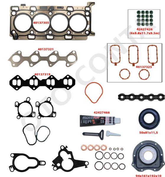 FULL TAKIM CONTA KEÇELİ SİLİNDİR KAPAK CONTASI Lİ SUBAP LASTİKLİ MASTER 3 2.3 DCİ 11 MOVANO 2.3 CDTİ 10 M9T