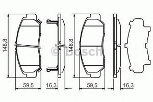 ÖN FREN BALATA HONDA CIVIC 1.6L R16A2 VTEC sedan FD6 06-11 / 1.8L R18A2 FD7 06-