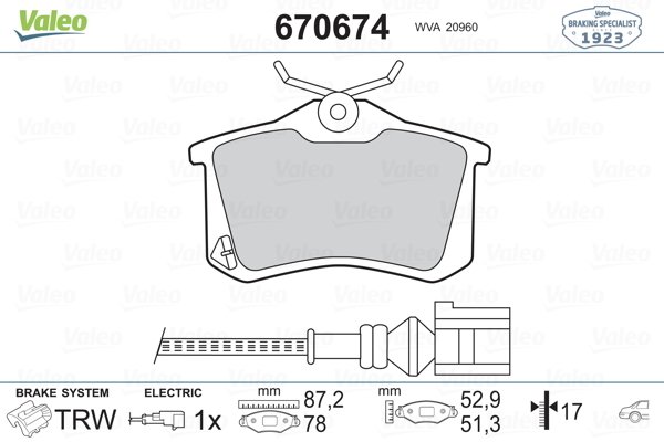 ARKA BALATA FLUENCE-MEGANE 2-3-207-308-307-PARTNER-C3-C4-BORA-PASSAT 97 GOLF 4-5-POLO FİŞLİ