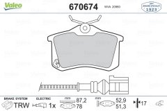 ARKA BALATA FLUENCE-MEGANE 2-3-207-308-307-PARTNER-C3-C4-BORA-PASSAT 97 GOLF 4-5-POLO FİŞLİ