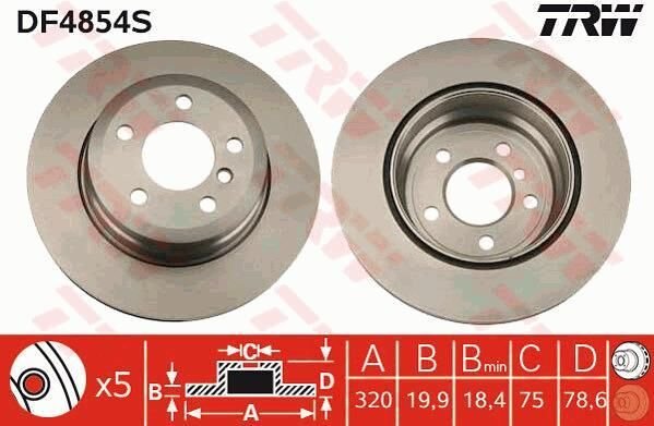 FREN DISKI ARKA BMW X5 E70 LCI F15 X6 E71 F16