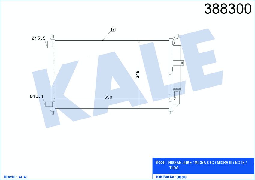 KLİMA KONDASER RADYATÖRÜ NISSAN JUKE 10 19 1.6 MICRA 3 K12 03 10 1.2 NOTE E11. NE11 06 12 1.4