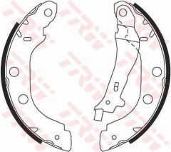 ARKA PABUÇ BALATA KANGOO 1.2 1.5DCİ 1.6 1.9 97 05 NISSAN PRIMERA 1.6 1.8 2.0TD 96-01 228x42
