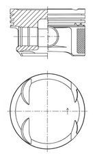 PISTON SEGMAN STANDART 82.00mm MERCEDES M271 Kompressor W204 S204 CL203
